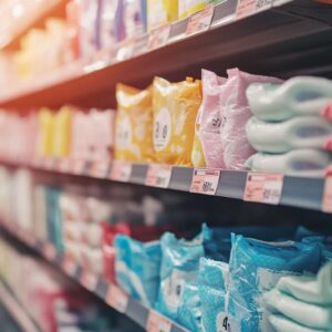 les grandes marques de serviette hygiénique dans le rayon DPH et leur positionnement